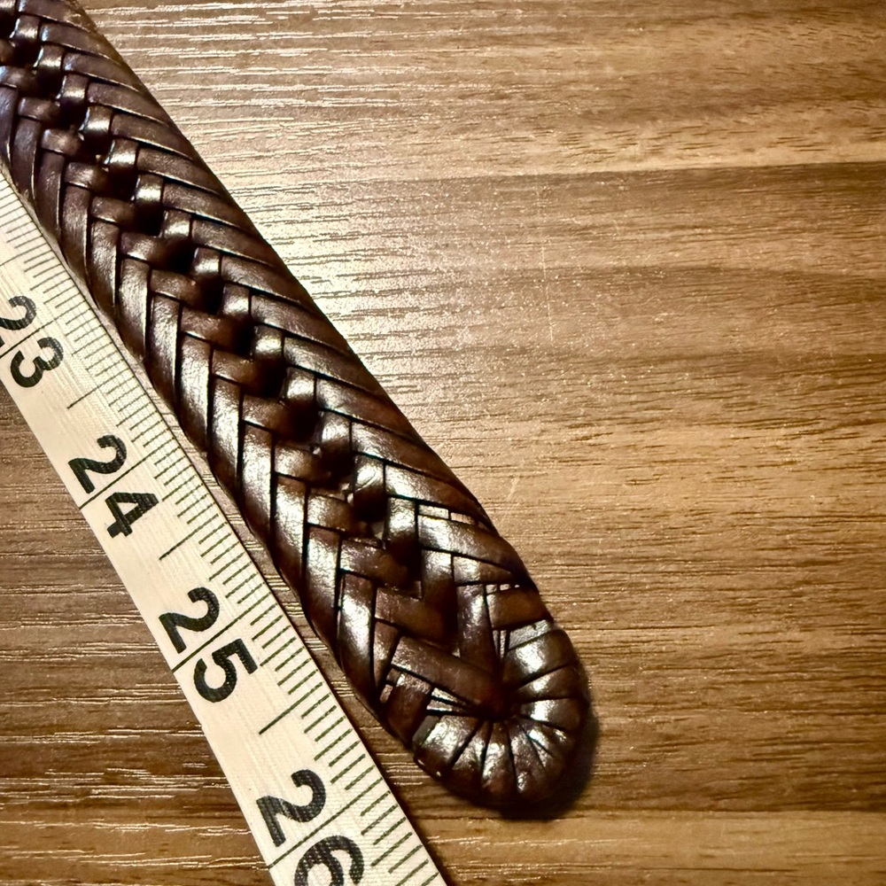 Boys Brown Braided Faux Leather Braided Belt Made Very Well Size‎ 20-22” - Picture 5 of 6